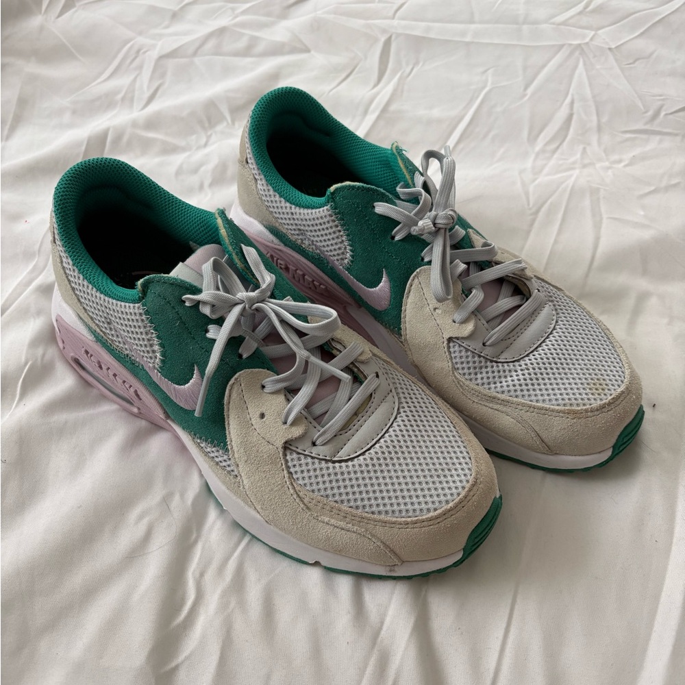 Nike Green and Cream Sneakers